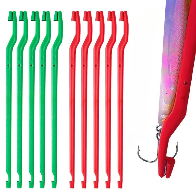Fishing Hook Sharpener - แท่งดึงตะขอเบ็ดตกปลา 5 ชิ้น ป้องกันการบาดมือ สำหรับแยกตะขอเบ็ดเหยื่อแข็ง สำหรับเหยื่อปลอมแบบมินโนว์และเพนซิล