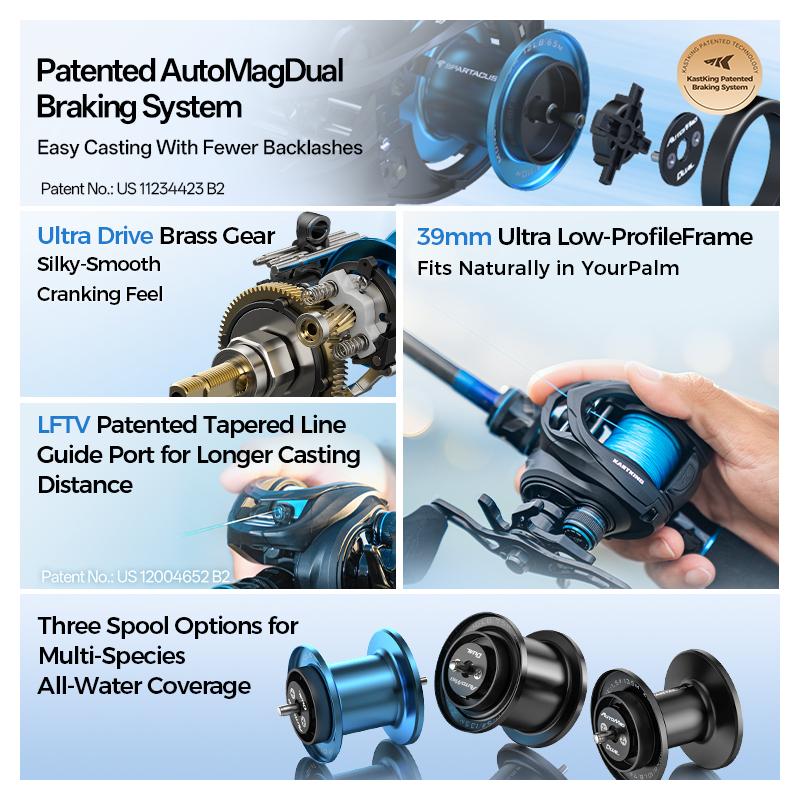 รอกเบทคาสติ้ง KastKing Spartac - Kastking Reel Zephyr บทวิจารณ์และราคา